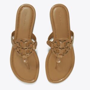 Tory Burch Tan Miller Patent Sandals